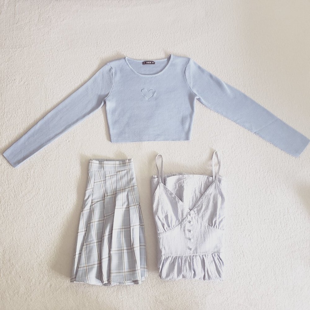 SHEIN Baby Blue Sale Lot (size M) - Picture 1 of 10